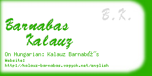 barnabas kalauz business card